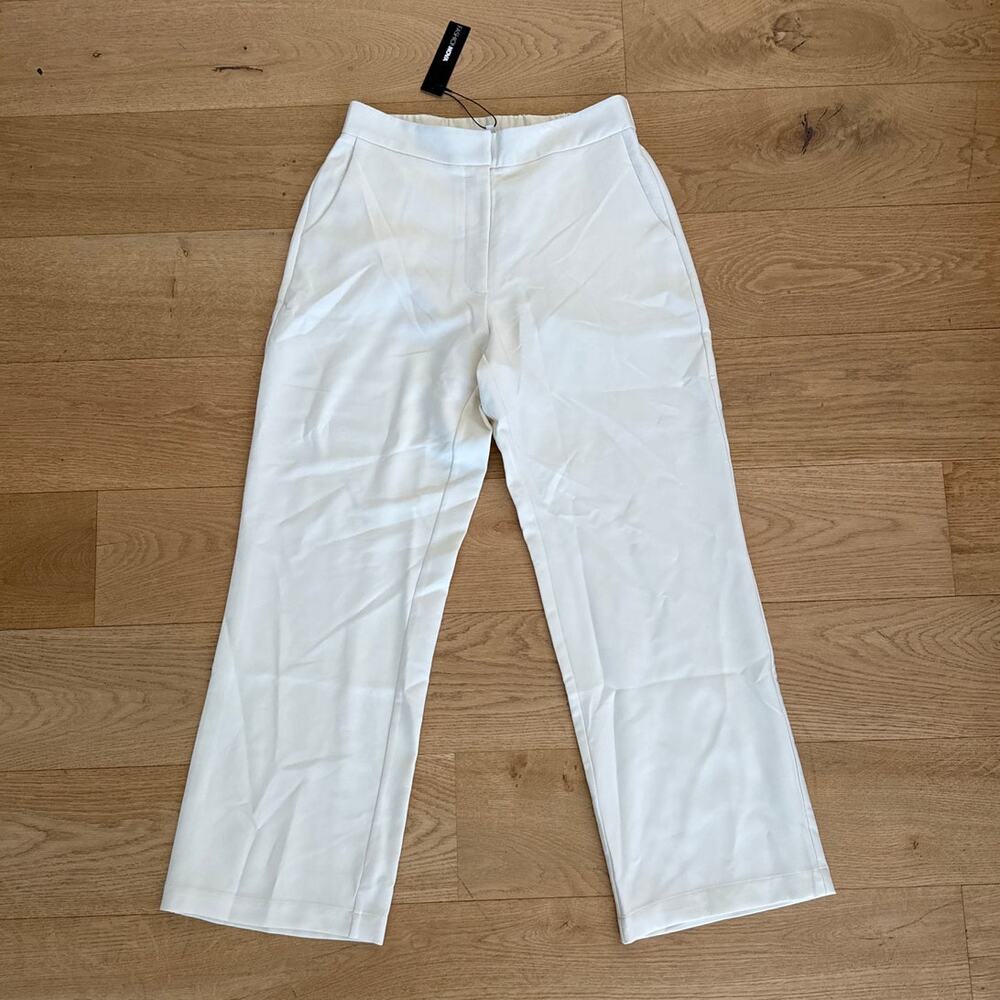 Fashion Nova Trousers Wide Leg Harper Size L Cream